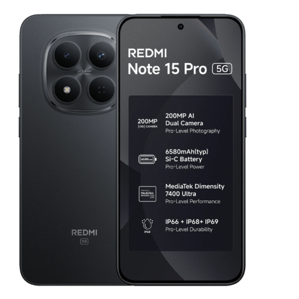 Redmi Note 15 Pro+ 5G (Global) (256GB+8GB, Black)