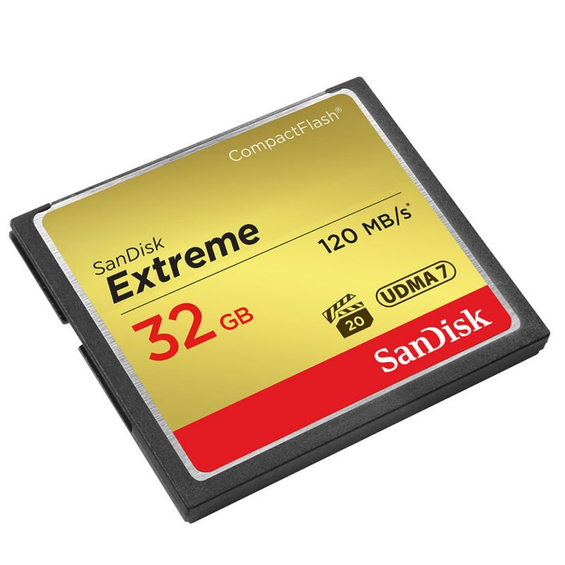 Sandisk Extreme CompactFlash (Read 120mb/s, Write 85mb/s, 32GB) (SDCFXSB-032G-G46)