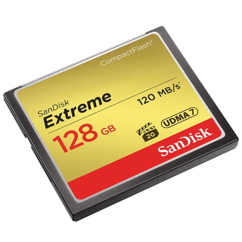 Sandisk Extreme CompactFlash (Read 120mb/s, Write 85mb/s, 128GB) (SDCFXSB-128G-G46)