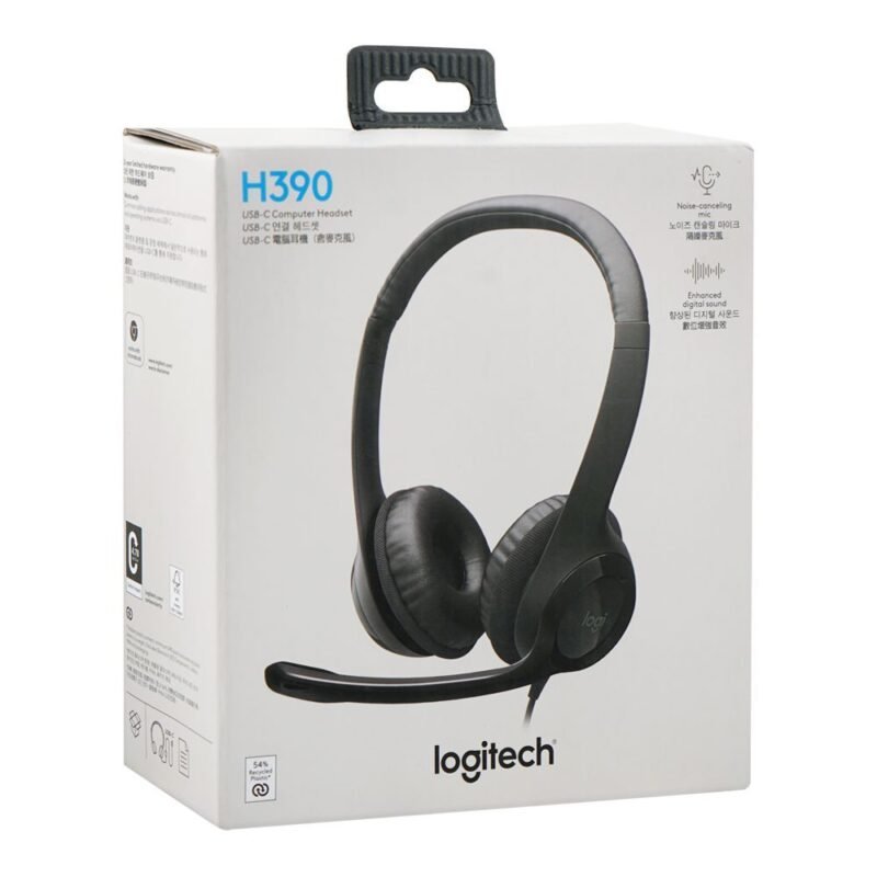 Logitech H390 USB Headset (Midnight Black, 981-001577)