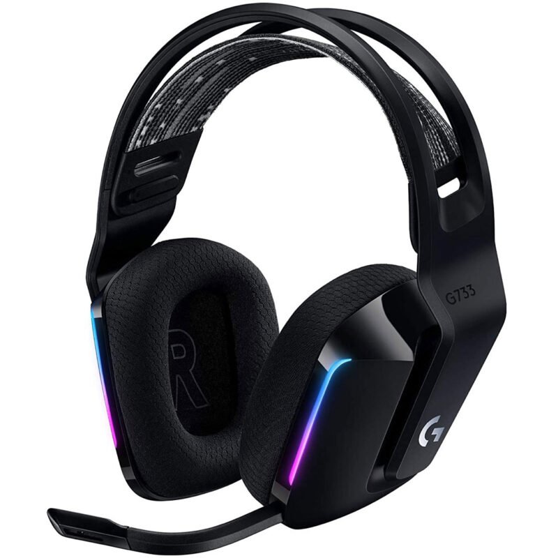 Logitech G733 Lightspeed Wireless RGB Gaming Headset (Black, 981-000867)