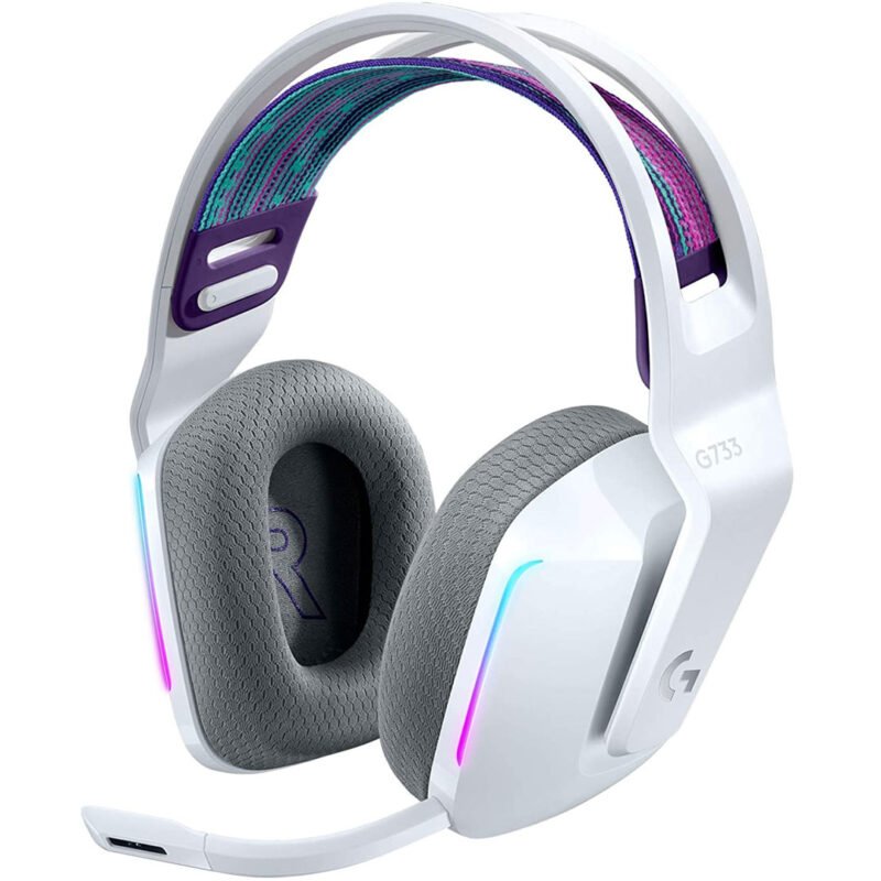 Logitech G733 Lightspeed Wireless RGB Gaming Headset (White, 981-000886)