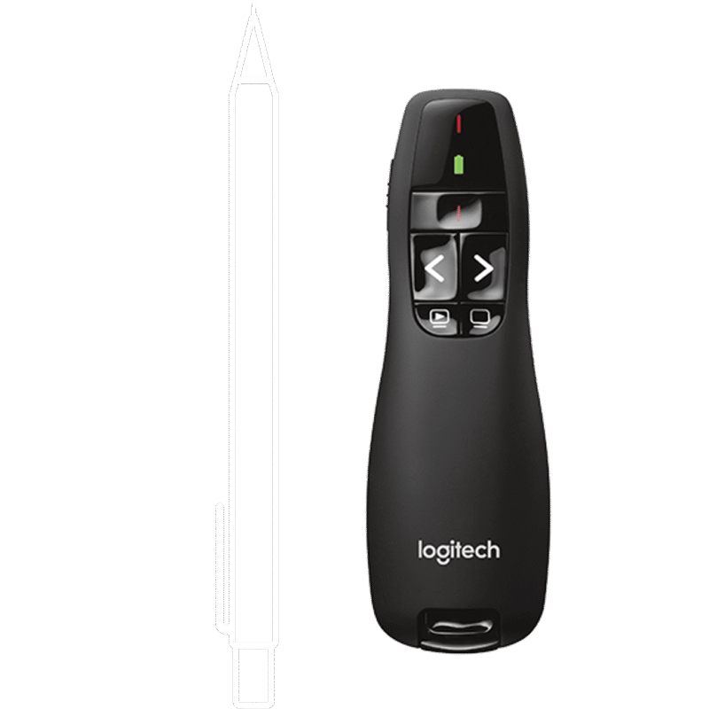 Logitech R400 Wireless Laser Presentation Remote (Black, 910-001361)