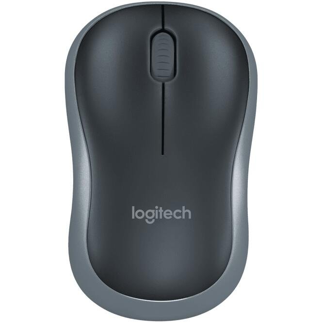 Logitech M185 Wireless Mouse (Grey, 910-002252)