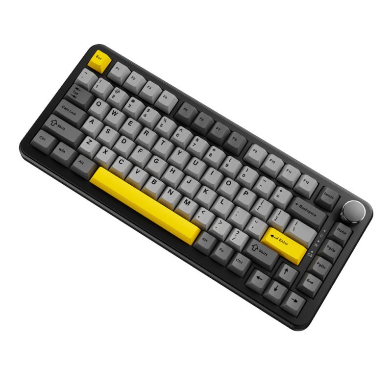 Ajazz AK820 MAX Plus Murad Switch Mechanical Keyboard (Black Gray Yellow)