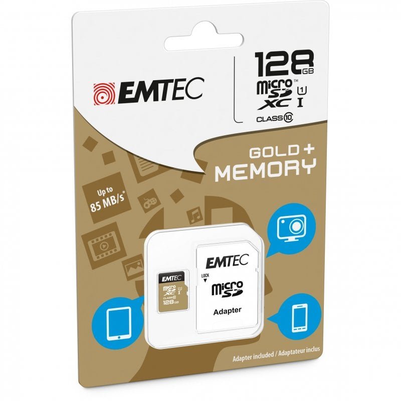 EMTEC Elite Gold SDXC (128GB, ECMSD128GXC10GP)