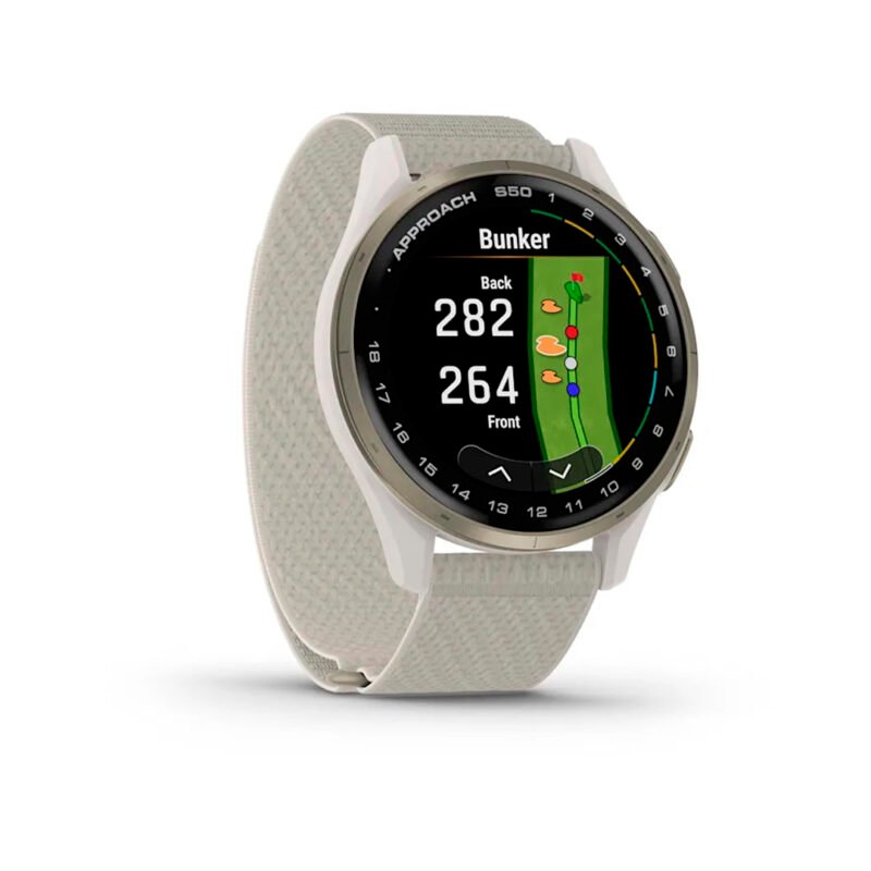 Garmin Approach S50 43mm (HK) Neutral with Ivory Nylon (010-03010-41)