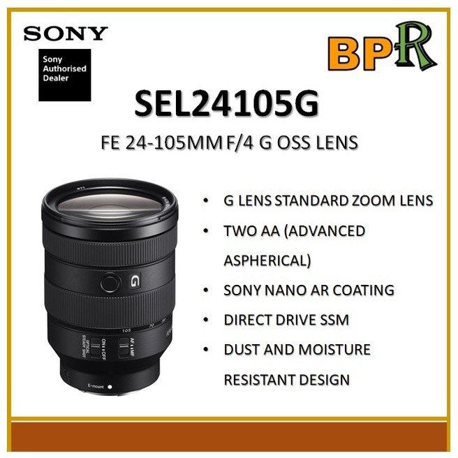 Sony FE 24-105mm f/4 G OSS Lens (SEL24105G, Retail Packing)