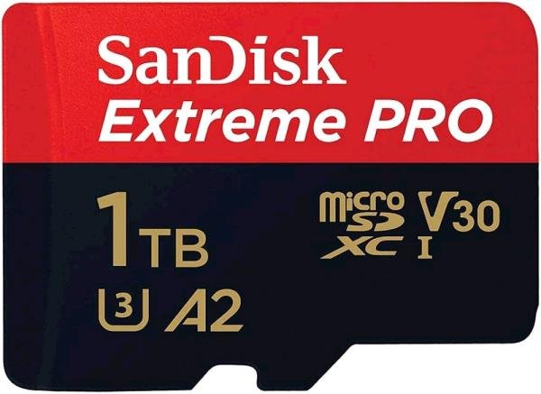 Sandisk Extreme Pro microSD UHS-I Card (1TB, SDSQXCJ-1T00-GS6MA)