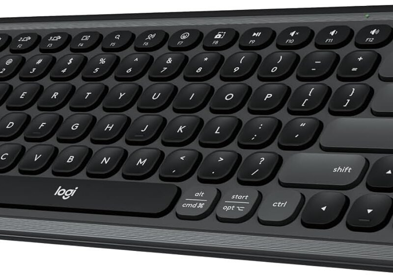 Logitech Pop Keys Wireless Keyboard (Graphite, 920-013087)
