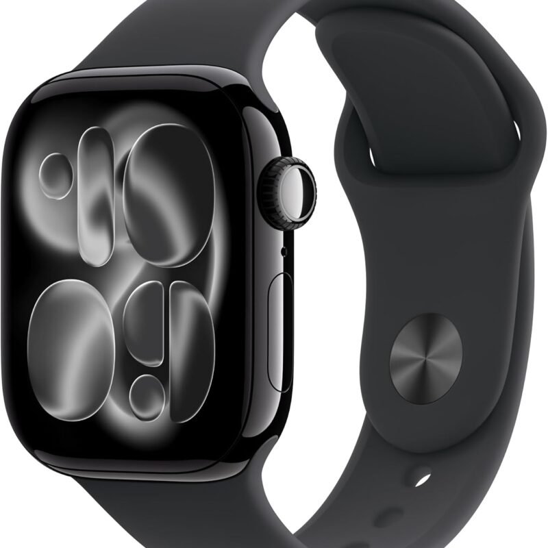 Apple Watch Series 11 42mm (GPS) (MEW04, Jet Black Aluminium Caramel Modern Buckle - M)