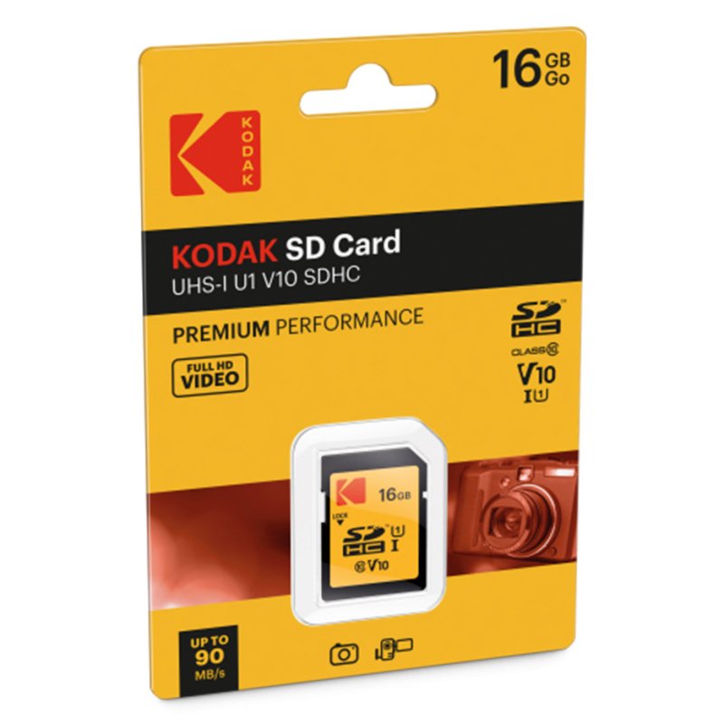 Kodak V10 Premium SDHC (16GB, EKMSD16GHC10K)