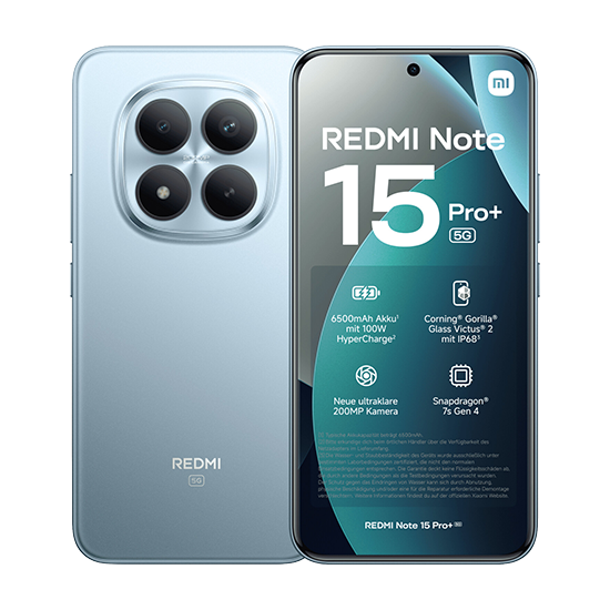 Redmi Note 15 Pro+ 5G (Global) (512GB+12GB, Glacier Blue)