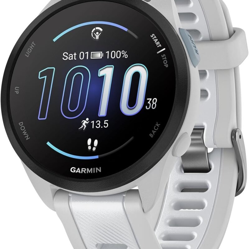 Garmin Forerunner 165 GPS Running Watch (Mist Grey Whitestone, 010-02863-AD)