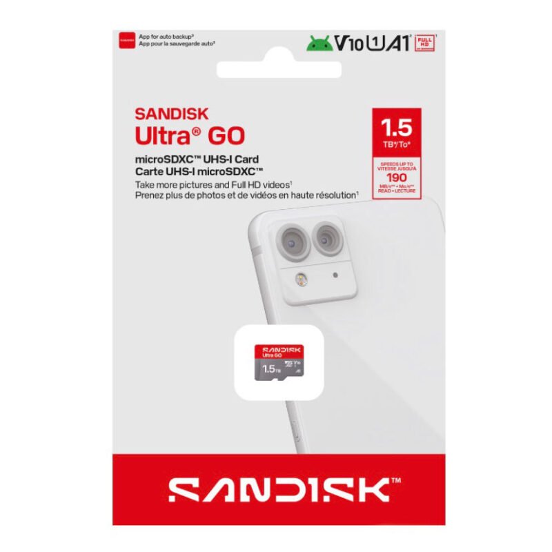 Sandisk Ultra Go Micro SDXC UHS-I (1.5TB, SDSQUGN-1T50-GN6MN)