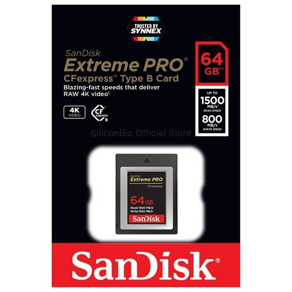 SanDisk Extreme PRO CFexpress Card Type B (64GB, SDCFE-064G)