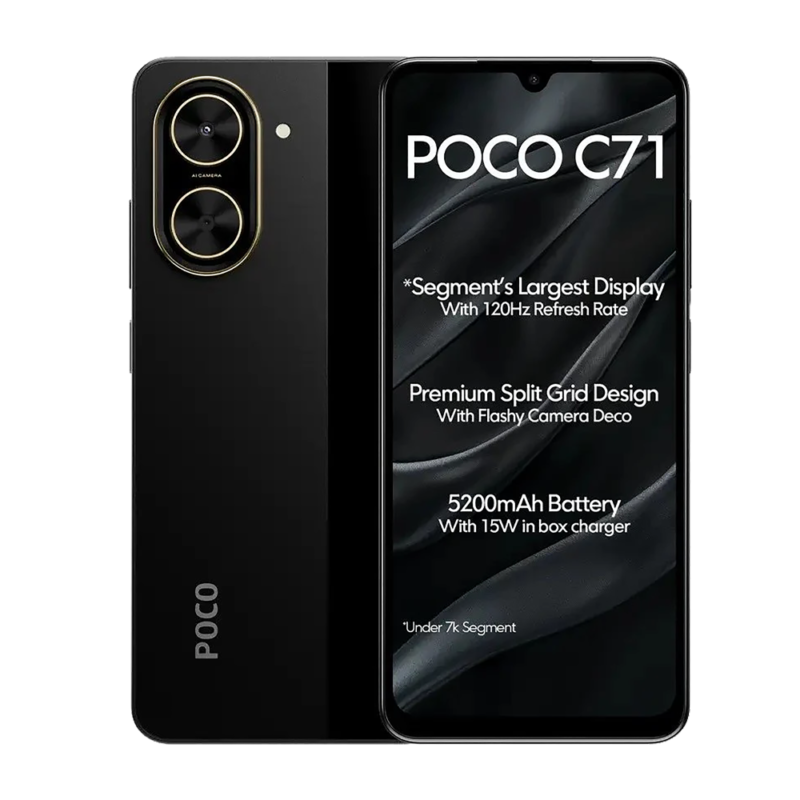 Poco C71 (Global) (128GB+4GB, Black)