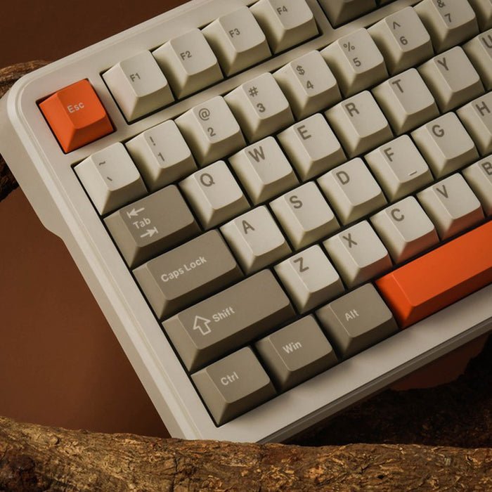Ajazz AK820 MAX Plus Mechanical Keyboard (Grey-Cream-Orange)