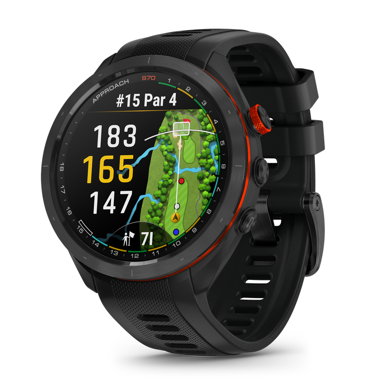 Garmin Approach S70 47mm GPS Golf Watch Black Copper (010-02746-74, HK)