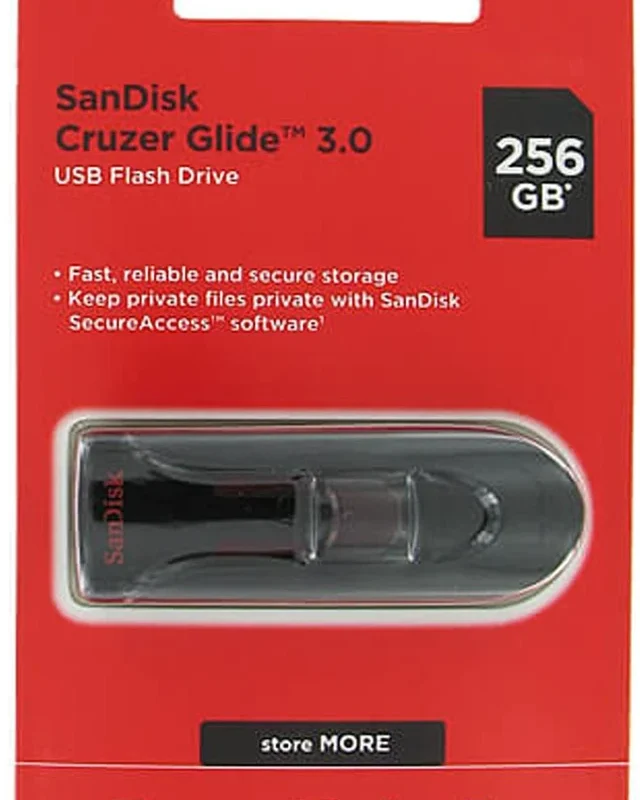 Sandisk Cruzer Glide USB 3.0 Flash Drive (256GB, SDCZ600-256G-G35)