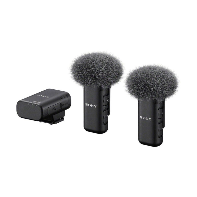 Sony ECM-W3 2-Person Wireless Microphone System with Multi Interface Shoe (2 Transmitters)