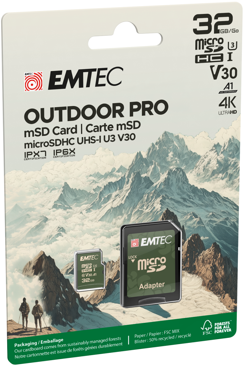 EMTEC V10 Outdoor SDHC (Duo Pack) (32GB, ECMSD32GHCU1ORP2)
