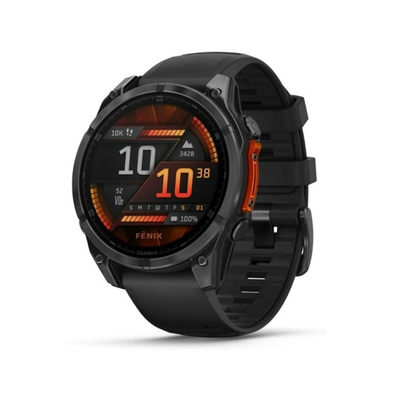 Garmin Fenix 8 AMOLED (47mm, Slate Grey with Black Silicone Band, 010-02904-09, HK)