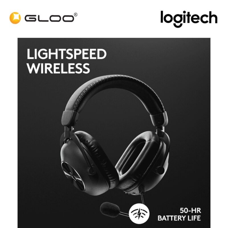 Logitech PRO X 2 Wireless Lightspeed Gaming Headset (Black, 981-001264)