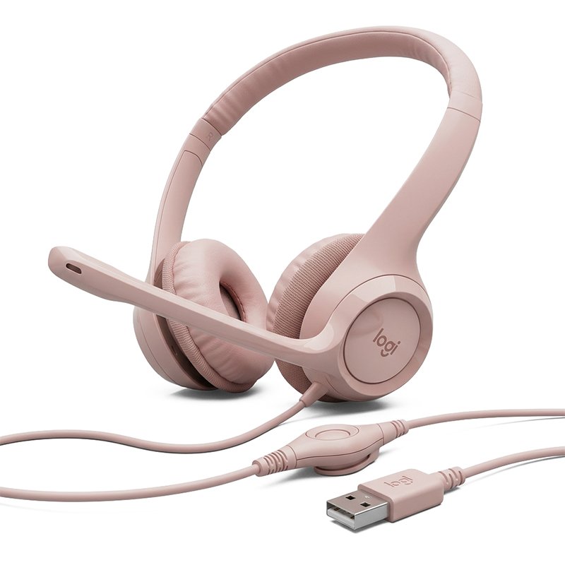 Logitech H390 USB Headset (Rose, 981-001282)