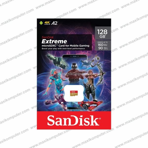 Sandisk microSDXC Extreme for Mobile Gaming (128GB, SDSQXAA-128G-GN6XN)