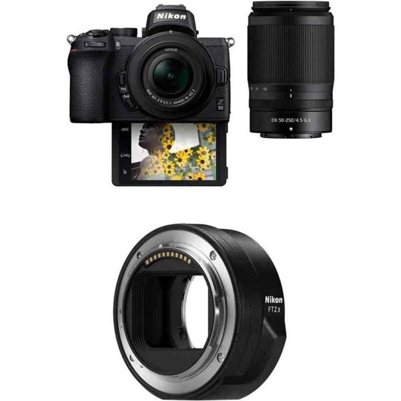 Nikon Z50 Twin Kit (Z DX 16-50mm F/3.5-6.3 VR, Z DX 50-250 F/4.5-6.3 VR)