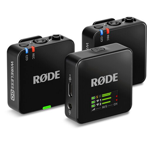 Rode Wireless GO (Gen 3) 2-Person Compact Digital Wireless Microphone System/Recorder (2.4 GHz, Black)