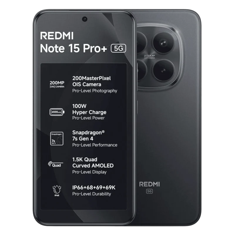 Redmi Note 15 Pro+ 5G (Global) (256GB+12GB, Black)