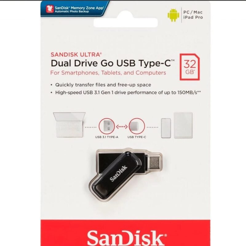 Sandisk Ultra Dual Drive Go USB Type C (32GB, SDDDC3-032G-G46)