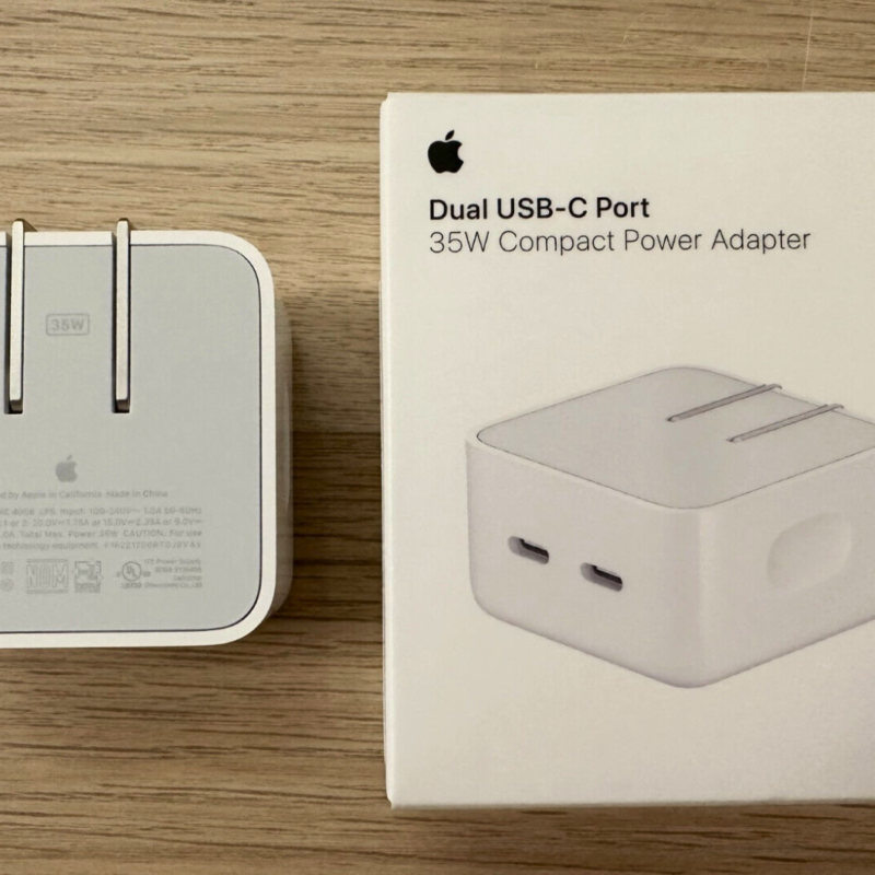 Apple Dual USB-C Power Adapter (35W, MW2K3)