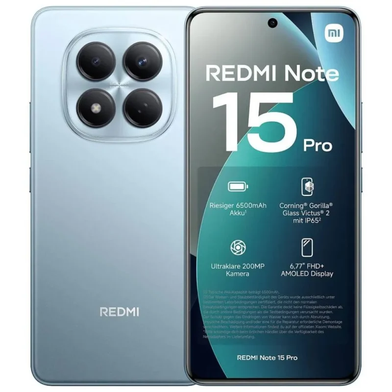 Redmi Note 15 Pro 5G (Global) (256GB+8GB, Glacier Blue)