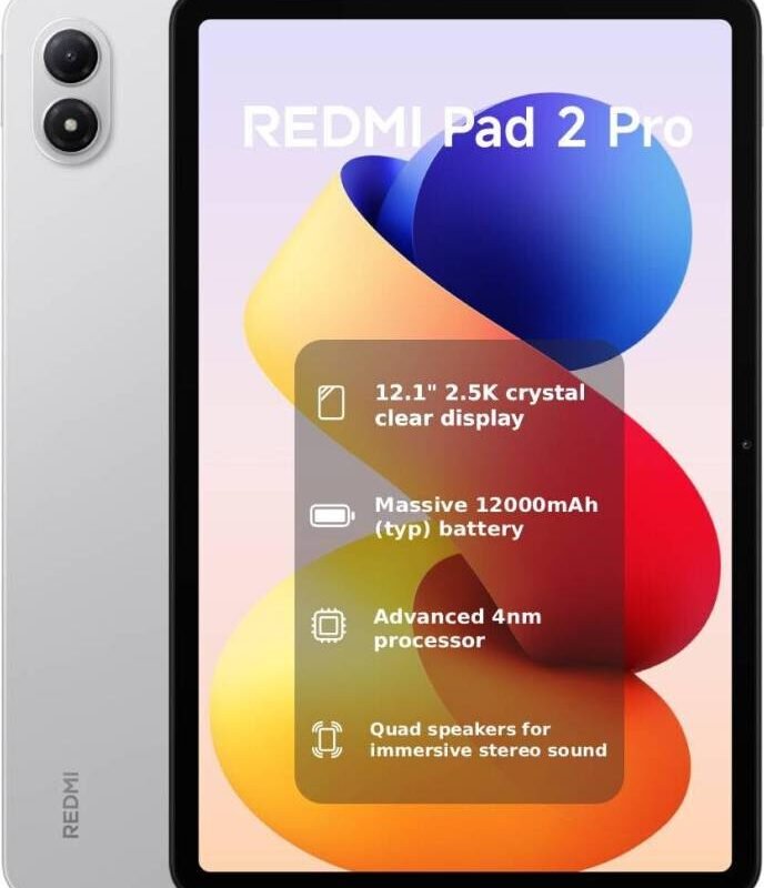 Redmi Pad 2 Pro WiFi (Global) (256GB+8GB, Silver)