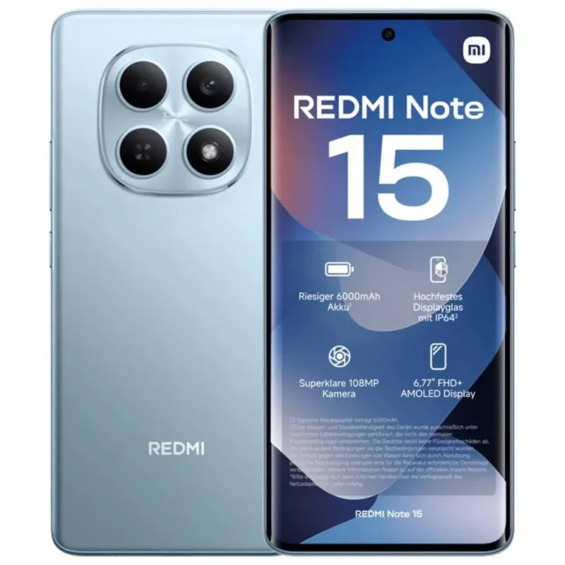 Redmi Note 15 4G (Global) (256GB+8GB, Glacier Blue)