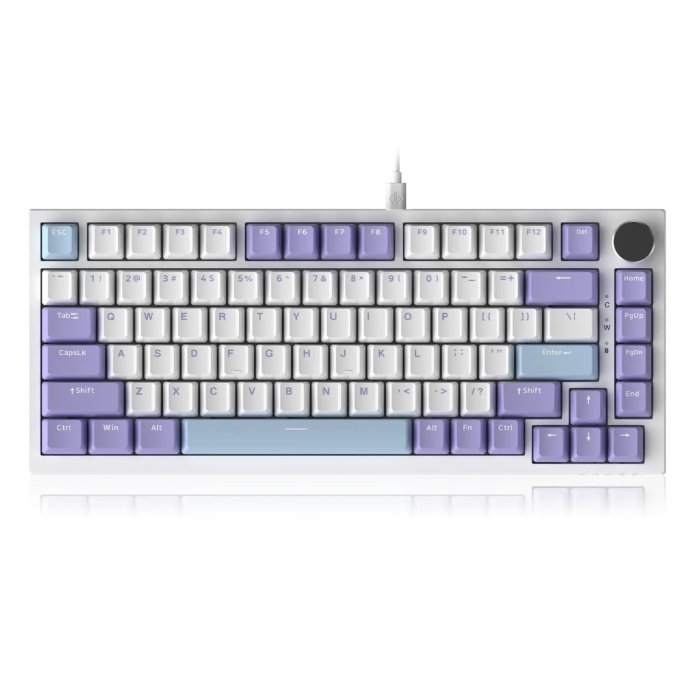 Ajazz AK820 Sea Salt Switch Keyboard (Blue White Purple)