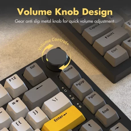 Ajazz AK820 Moon Switch Keyboard (Gray White Yellow)