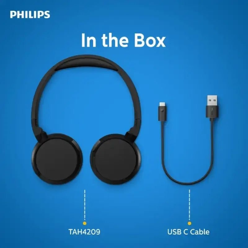 Philips TAH4209 On-Ear Wireless Headphone (Black)