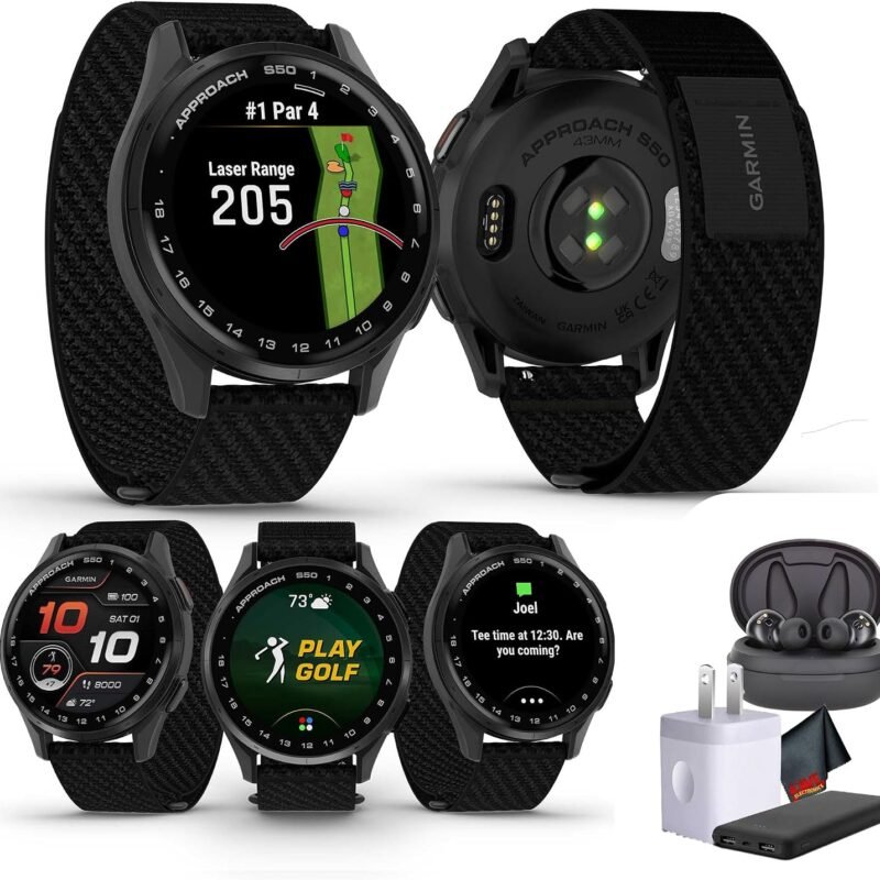Garmin Approach S50 43mm (HK) Black with Black Nylon (010-03010-40)