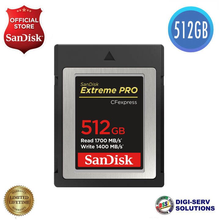 SanDisk Extreme PRO CFexpress Card Type B (512GB, SDCFE-512G-GN4NN)