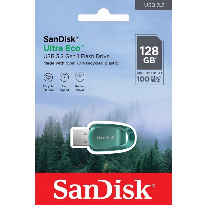 Sandisk Ultra Eco USB 3.2  Flash Drive (128GB, SDCZ96-128G)