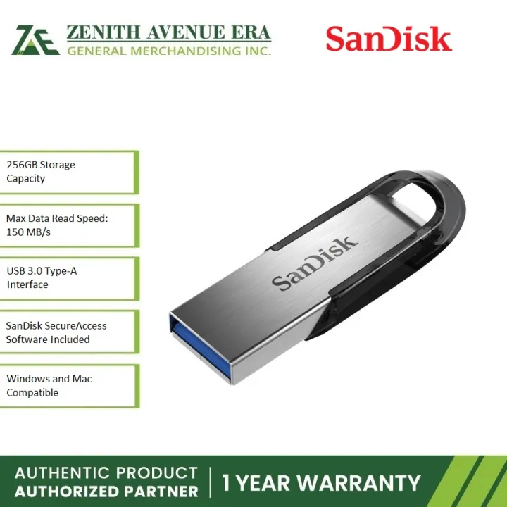 Sandisk Ultra Flair USB 3.0 Flash Drive (256GB, SDCZ73-256G-G46)
