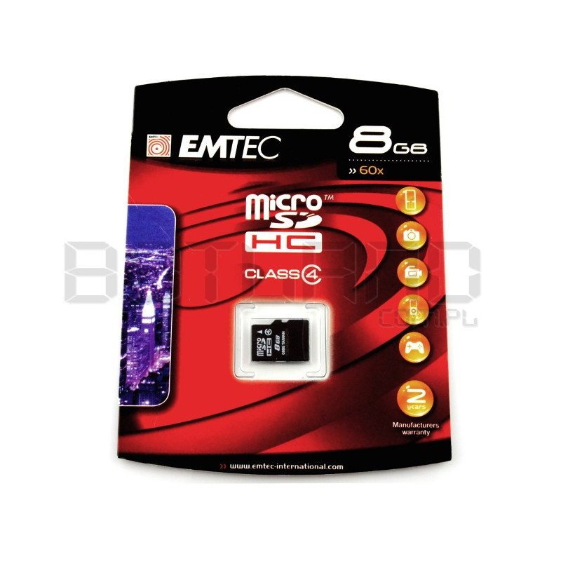 EMTEC Elite Silver SDHC (8GB, ECMSD8GHC4)