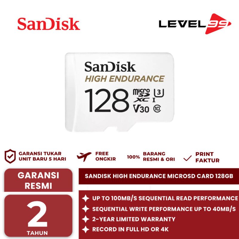 SanDisk High Endurance MicroSD Card (128GB, SDSQQNR-128G)
