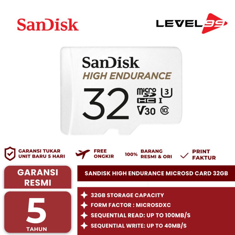SanDisk High Endurance MicroSD Card (32GB, SDSQQNR-032G)