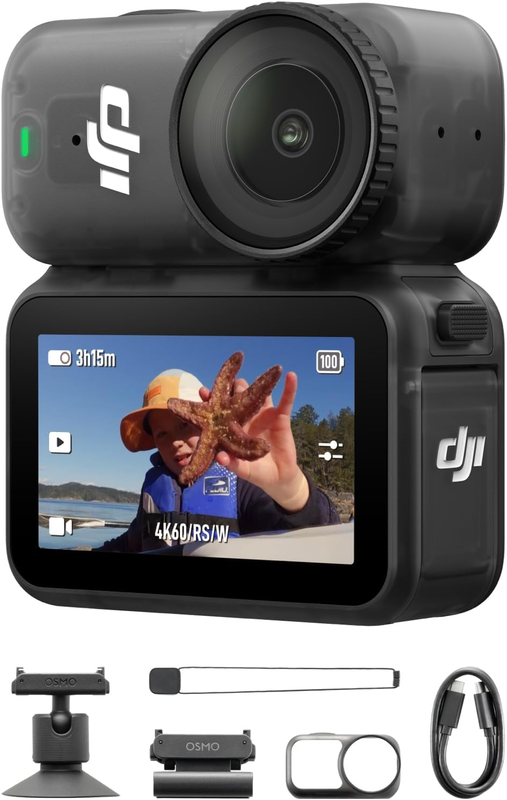 DJI Osmo Nano Action Camera Standard Combo (128GB, Black)