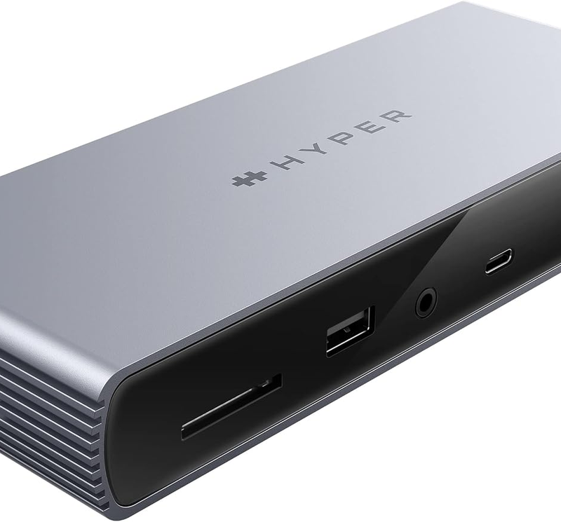 Hyper HyperDrive Thunderbolt 4 Docking Station For Thunderbolt & USB 4 (HDTB4D-US) (Silver)